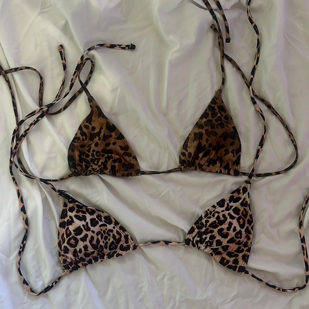CHEETAH Y2K BIKINI TOPS BUNDLE XS